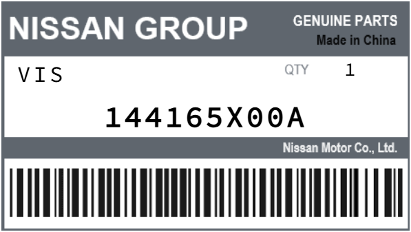 NISSAN - 144165X00A VIS
