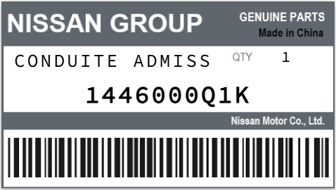 NISSAN - 1446000Q1K CONDUITE ADMISS