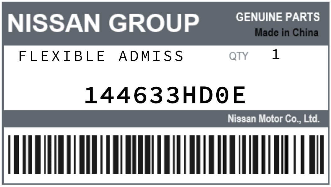 NISSAN - 144633HD0E FLEXIBLE ADMISS