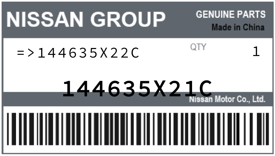 NISSAN - 144635X21C REFERENCE REMPLACEE PAR :