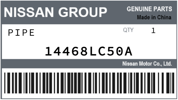 NISSAN - 14468LC50A PIPE