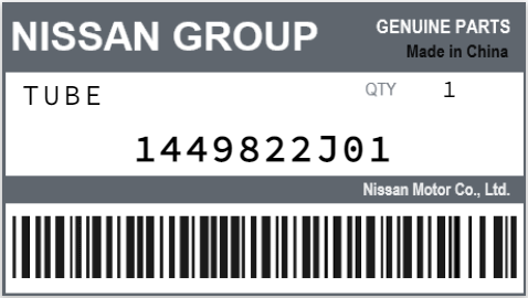 NISSAN - 1449822J01 TUBE