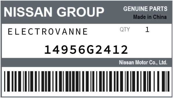 NISSAN - 14956G2412 ELECTROVANNE