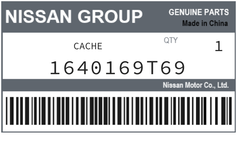 NISSAN - 1640169T69 CACHE