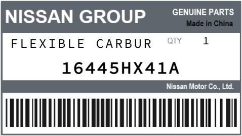 NISSAN - 16445HX41A FLEXIBLE CARBUR