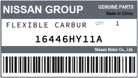 NISSAN - 16446HY11A FLEXIBLE CARBUR