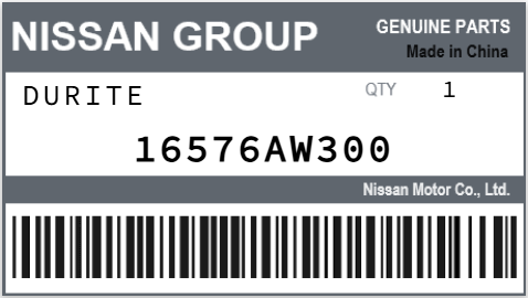 NISSAN - 16576AW300 DURITE