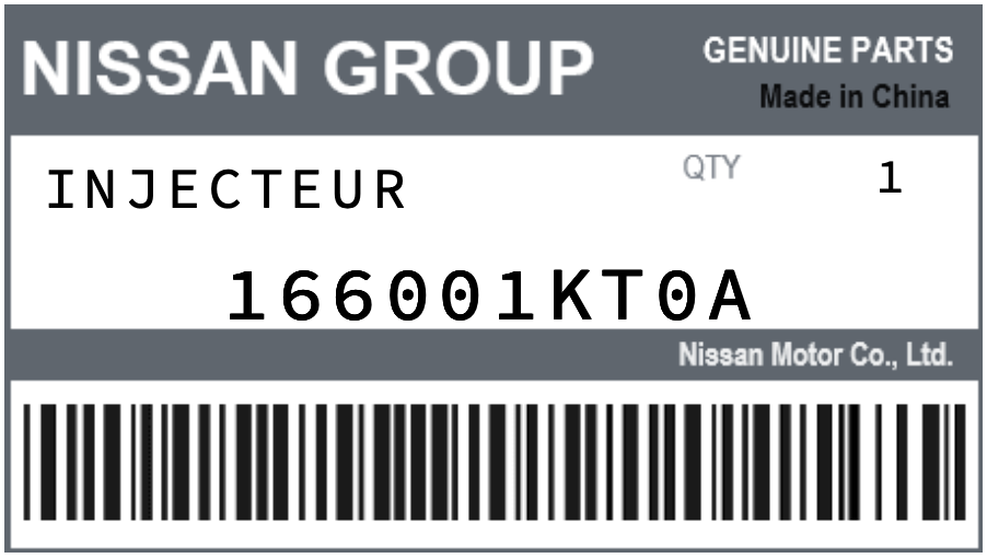 NISSAN - 166001KT0A INJECTEUR