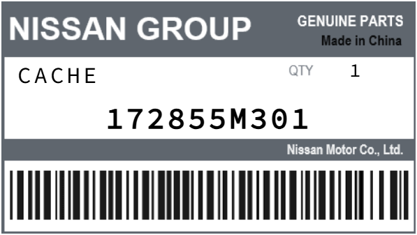NISSAN - 172855M301 CACHE