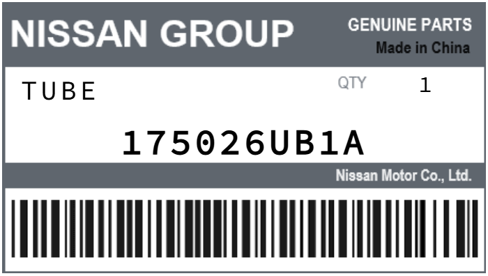 NISSAN - 175026UB1A TUBE