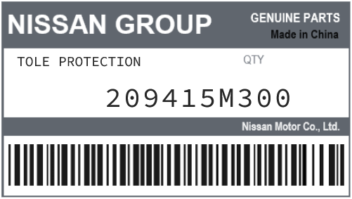 NISSAN - 209415M300 TOLE PROTECTION