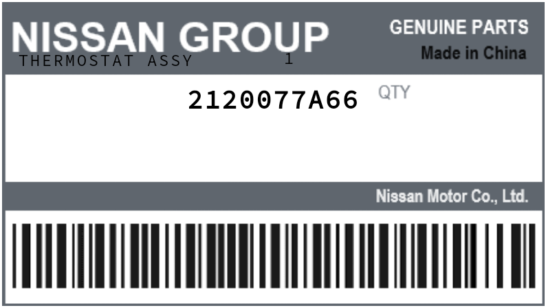 NISSAN - 2120077A66 THERMOSTAT