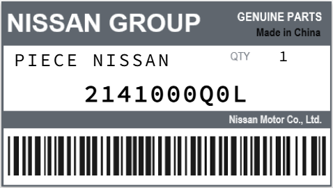 NISSAN - 2141000Q0L PIECE NISSAN