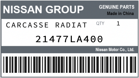 NISSAN - 21477LA400 CARCASSE RADIAT