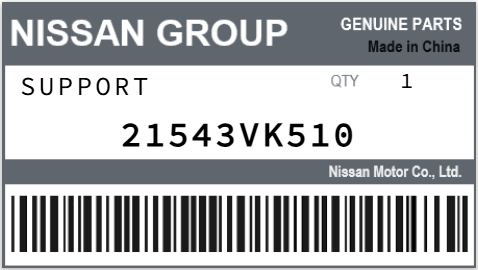 NISSAN - 21543VK510 SUPPORT