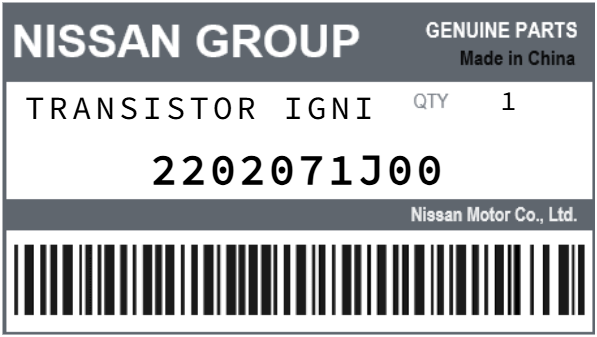 NISSAN - 2202071J00 UNITE TRANSISTO