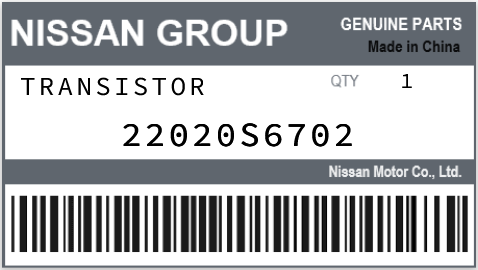 NISSAN - 22020S6702 TRANSISTOR