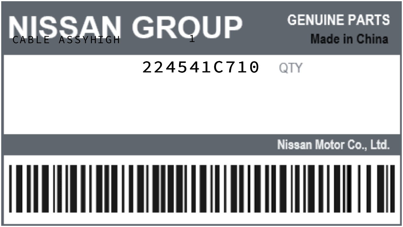 NISSAN - 224541C710 CABLE
