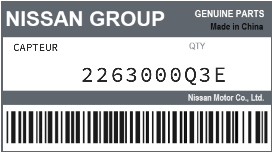 NISSAN - 2263000Q3E Capteur