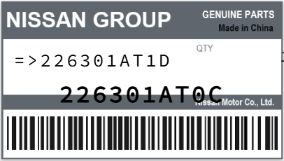 NISSAN - 226301AT0C REFERENCE REMPLACEE PAR : 