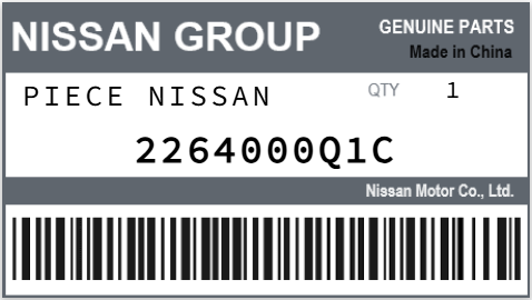 NISSAN - 2264000Q1C PIECE NISSAN
