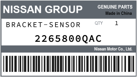 NISSAN - 2265800QAC BRACKET-SENSOR