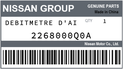 NISSAN - 2268000Q0A DEBITMETRE D'AI