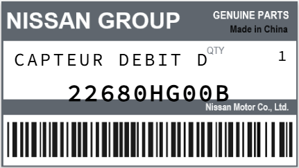 NISSAN - 22680HG00B CAPTEUR DEBIT D