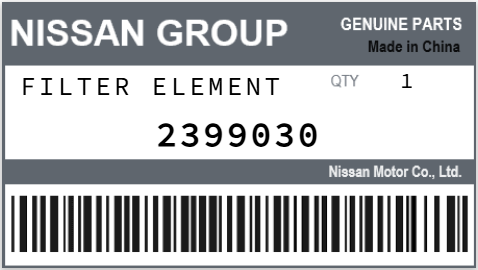 NISSAN - 2399030 FILTER ELEMENT