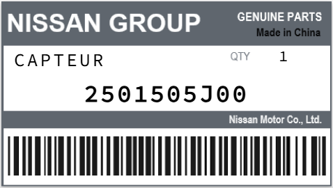 NISSAN - 2501505J00 CAPTEUR