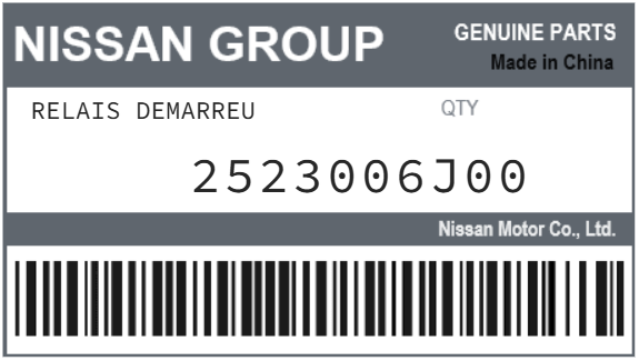 NISSAN - 2523006J00 RELAIS DEMARREU