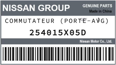 NISSAN - 254015X05D COMMUTATEUR (porte-avg)