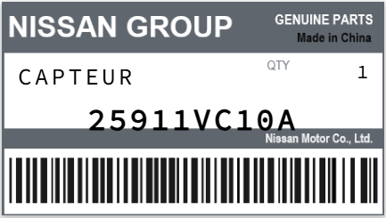 NISSAN - 25911VC10A CAPTEUR