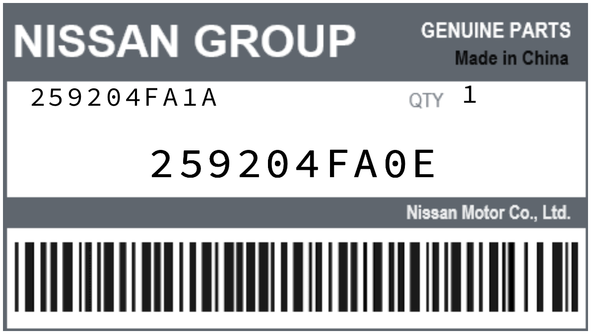 NISSAN - 259204FA0E 259204FA1A