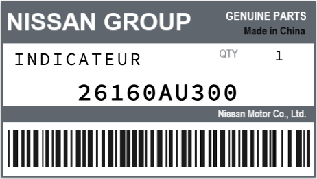 NISSAN - 26160AU300 INDICATEUR