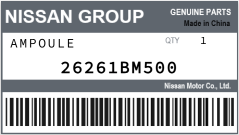 NISSAN - 26261BM500 AMPOULE
