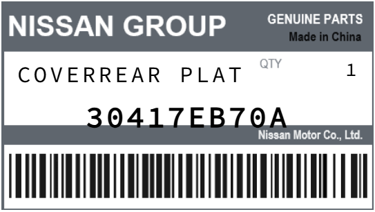 NISSAN - 30417EB70A REFERENCE REMPLACEE PAR :