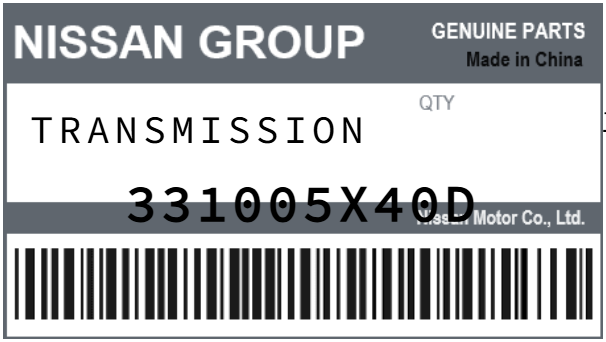 NISSAN - 331005X40D TRANSMISSION