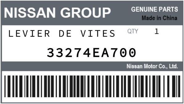 NISSAN - 33274EA700 LEVIER DE VITES