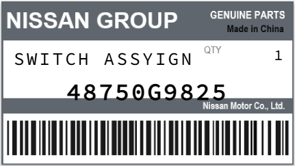 NISSAN - 48750G9825 INTERRUPTEUR