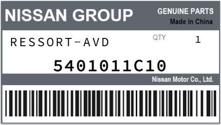 NISSAN - 5401011C10 RESSORT-AVD