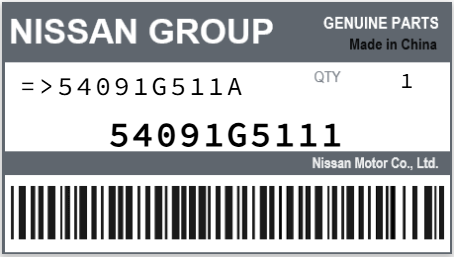 NISSAN - 54091G5111 REFERENCE REMPLACEE PAR :