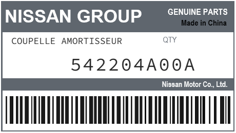 NISSAN - 542204A00A COUPELLE AMORTISSEUR
