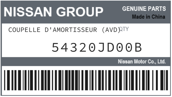 NISSAN - 54320JD00B COUPELLE D'AMORTISSEUR (avd)