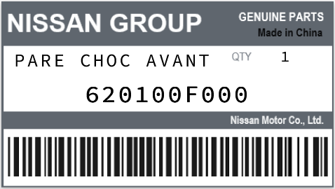 NISSAN - 620100F000 PARE CHOC AVANT