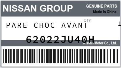 NISSAN - 62022JU40H PARE CHOC AVANT