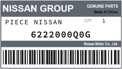 NISSAN - 6222000Q0G PIECE NISSAN