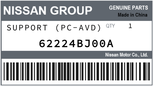 NISSAN - 62224BJ00A SUPPORT (pc-avd)