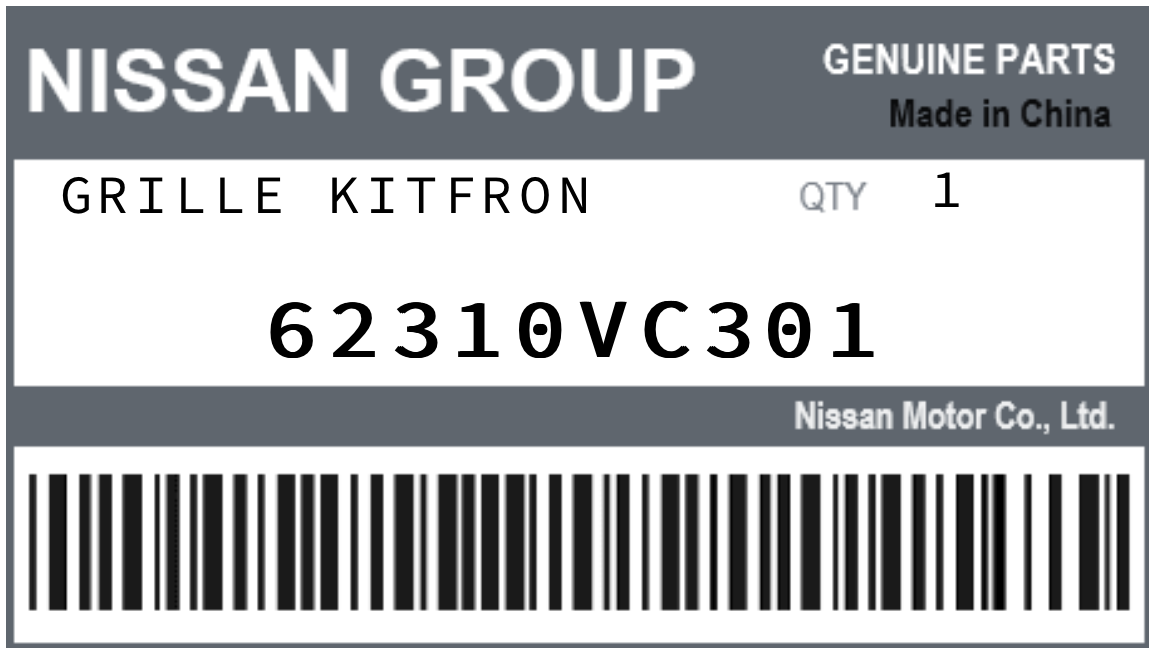 NISSAN - 62310VC301 GRILLE KITFRON
