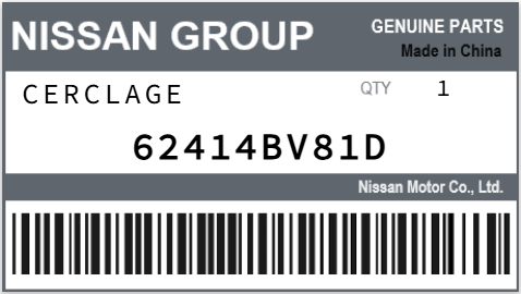 NISSAN - 62414BV81D CERCLAGE